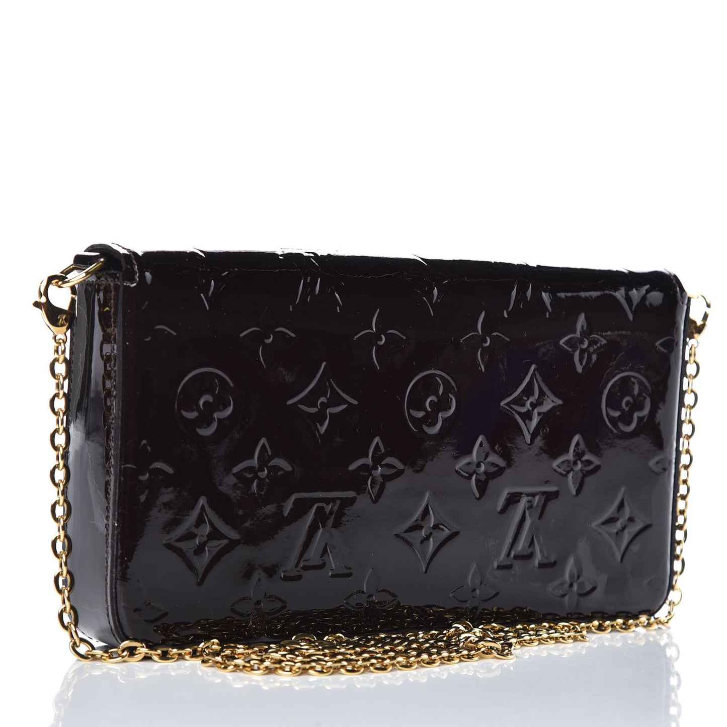 Vernis Pochette Felicie Chain Wallet Amarante