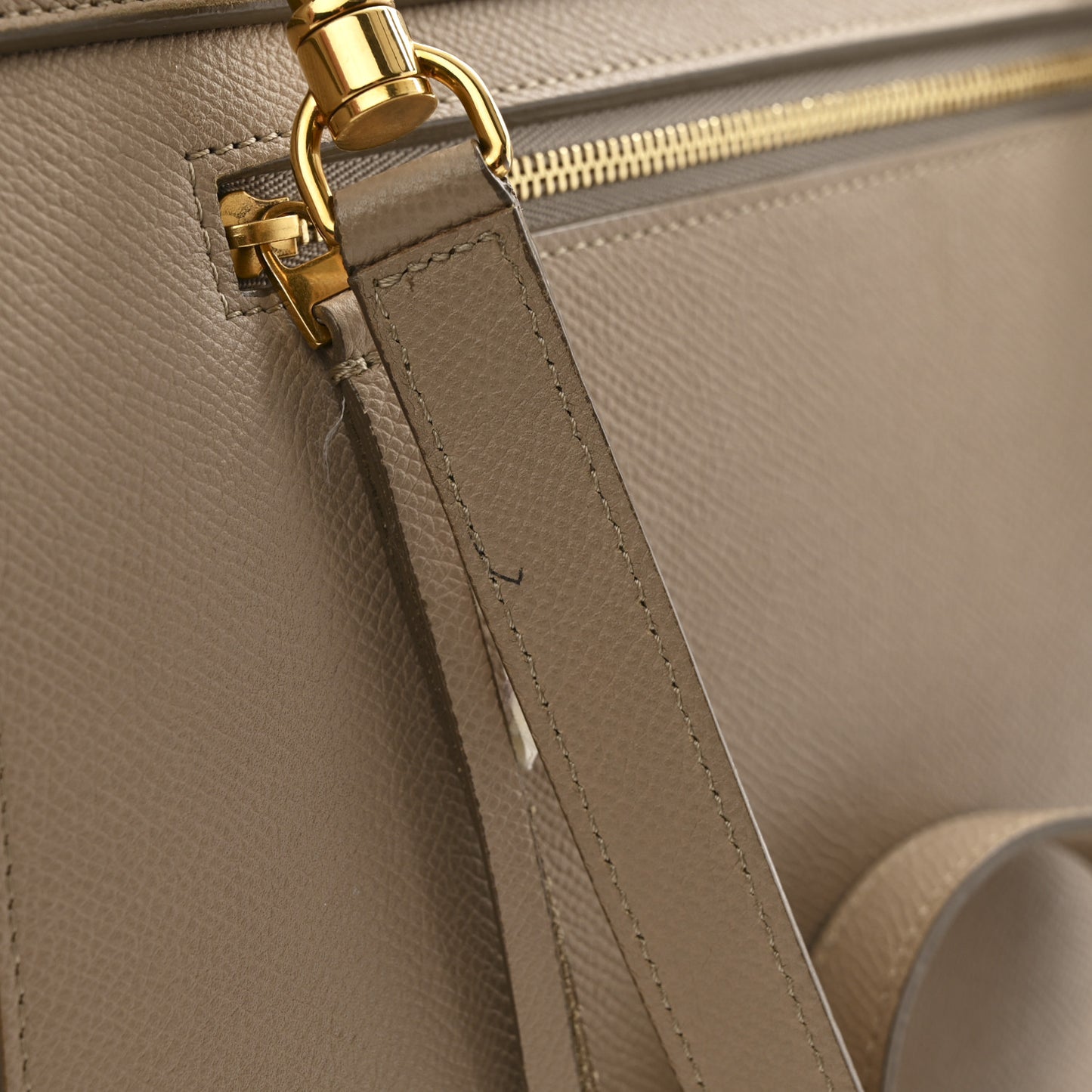 Grained Calfskin Mini Belt Bag Light Taupe