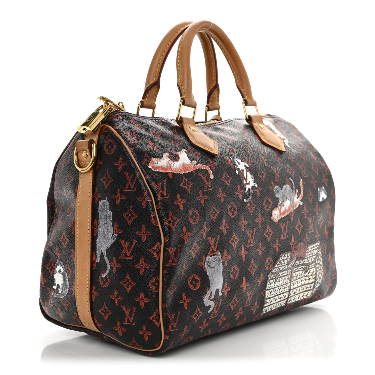 Louis Vuitton Catogram Speedy Bandouliere 30 Marron 3 of 15