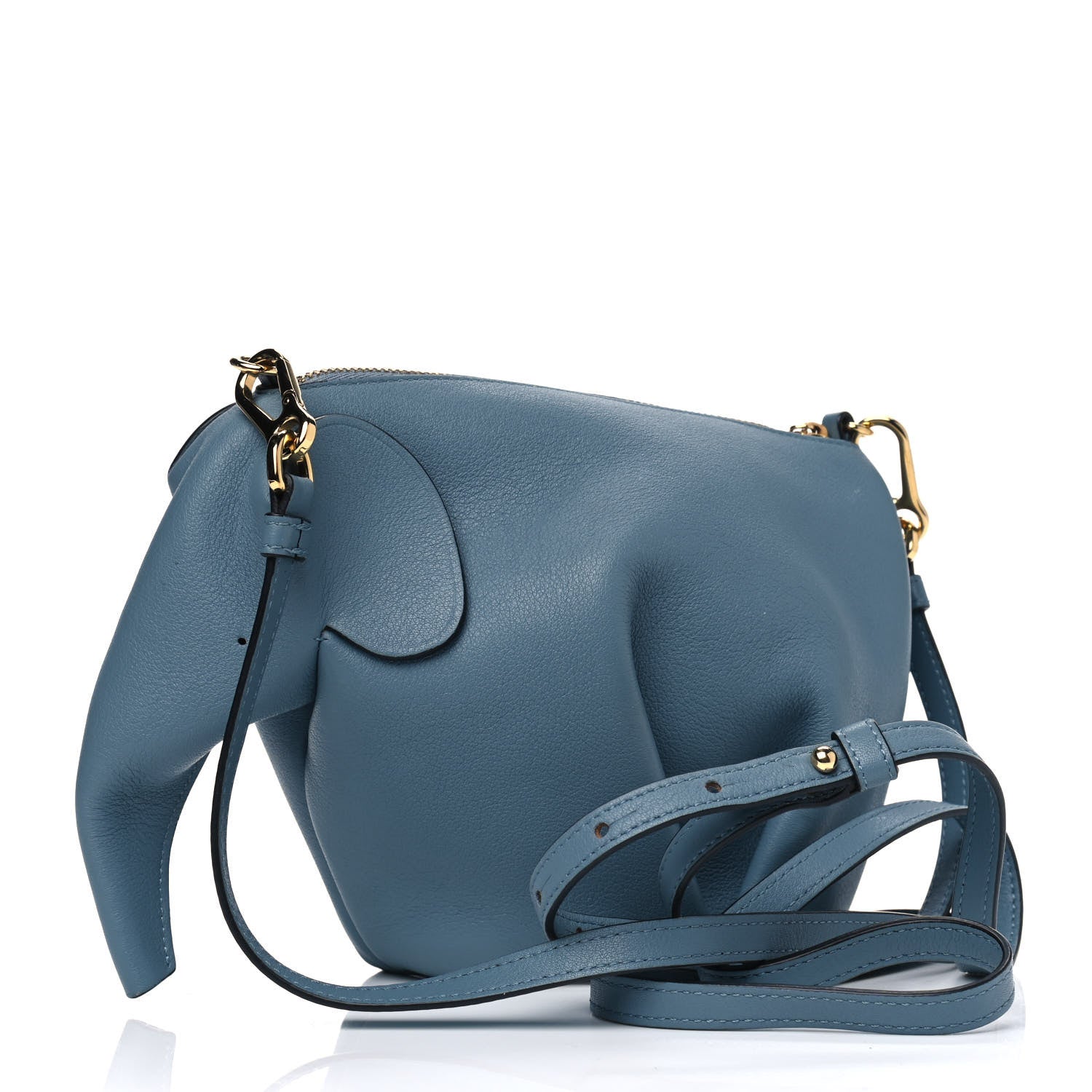 Loewe Calfskin Mini Elephant Crossbody Bag Stone Blue 2 of 4