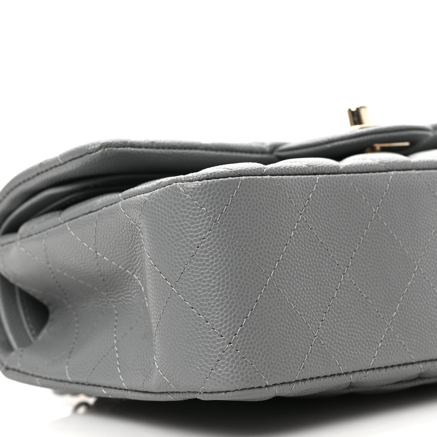 Chanel Caviar Quilted Small Double Flap Grey 8 of 9