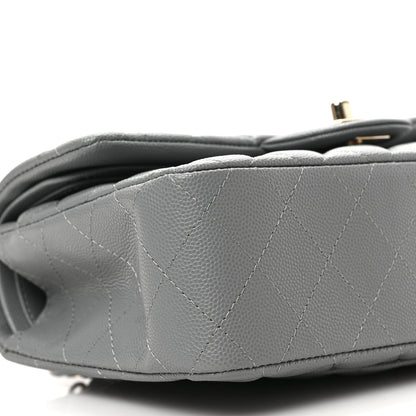 Chanel Caviar Quilted Small Double Flap Grey 8 of 9