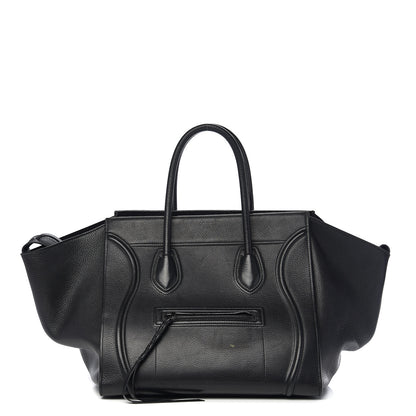 Celine Supple Calfskin Medium Phantom Luggage Black 1 of 11