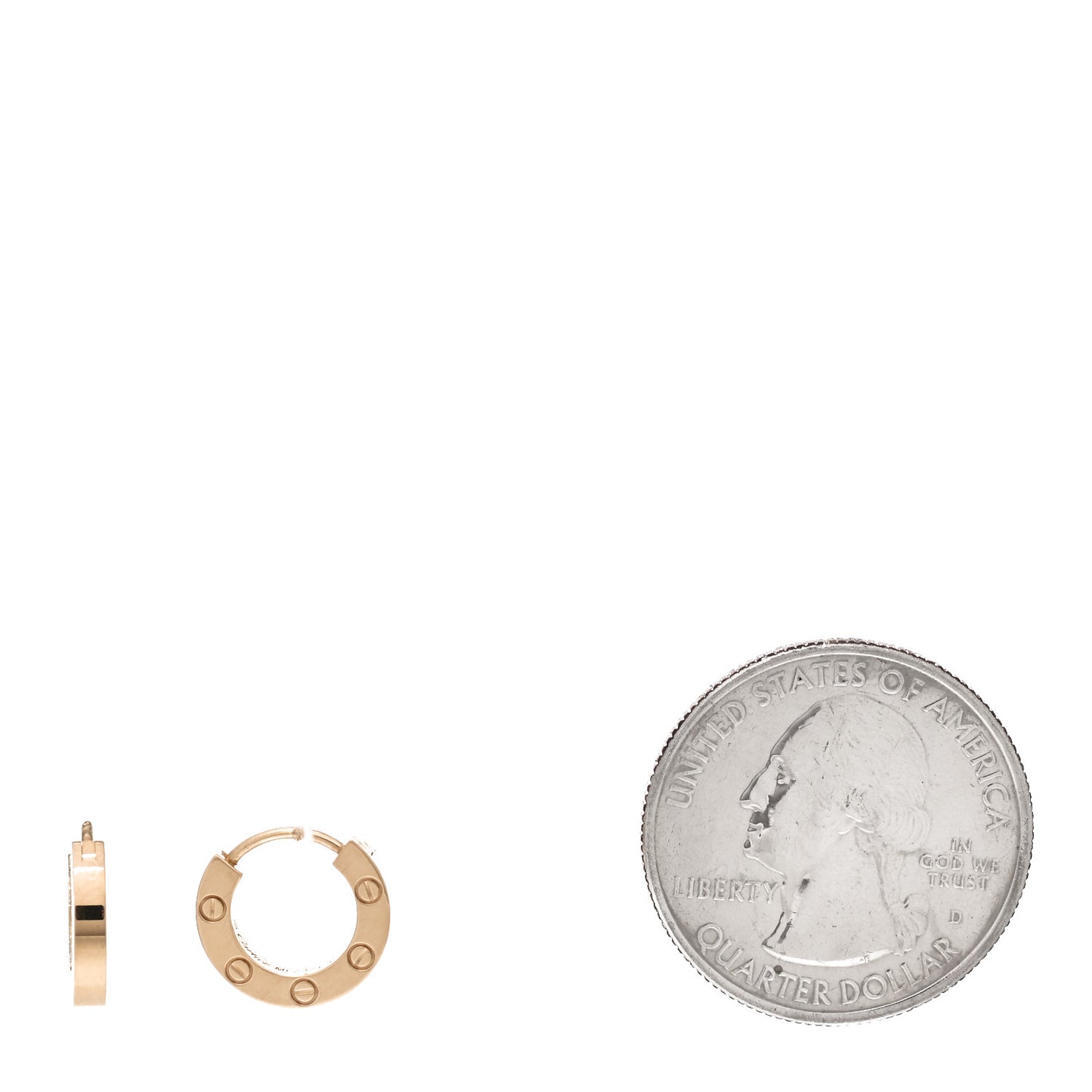 18K Yellow Gold LOVE Hoop Earrings