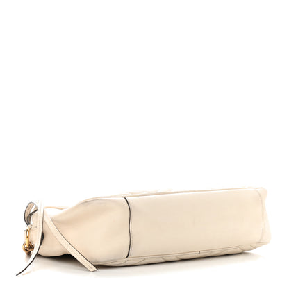 Gucci Calfskin Matelasse Medium GG Marmont Chain Shoulder Bag Mystic White 4 of 18
