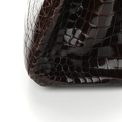 Hermes Shiny Porosus Crocodile Birkin 35 Cocoan 13 of 13
