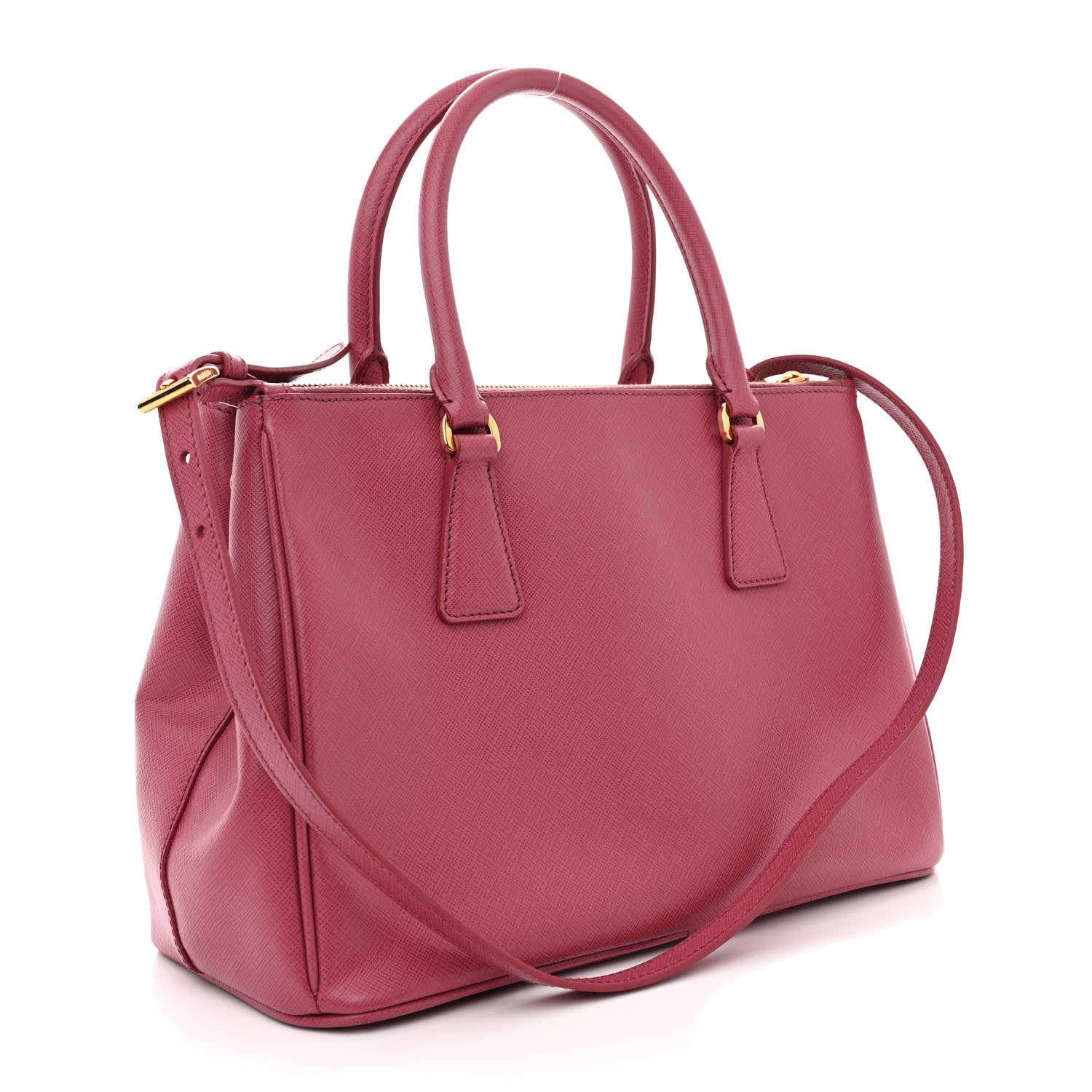 Prada Saffiano Small Galleria Double Zip Tote Peonia 3 of 16