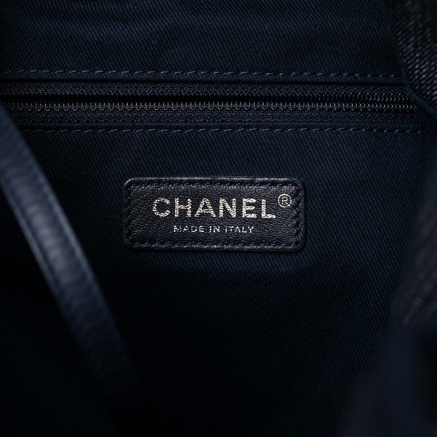 Chanel Canvas Large Deauville Backpack Denim Blue 6 of 10