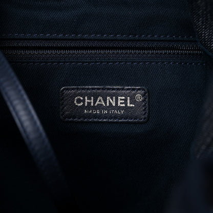 Chanel Canvas Large Deauville Backpack Denim Blue 6 of 10