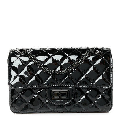 Chanel Patent Calfskin Quilted 2.55 Reissue Mini Flap So Black 1 of 10