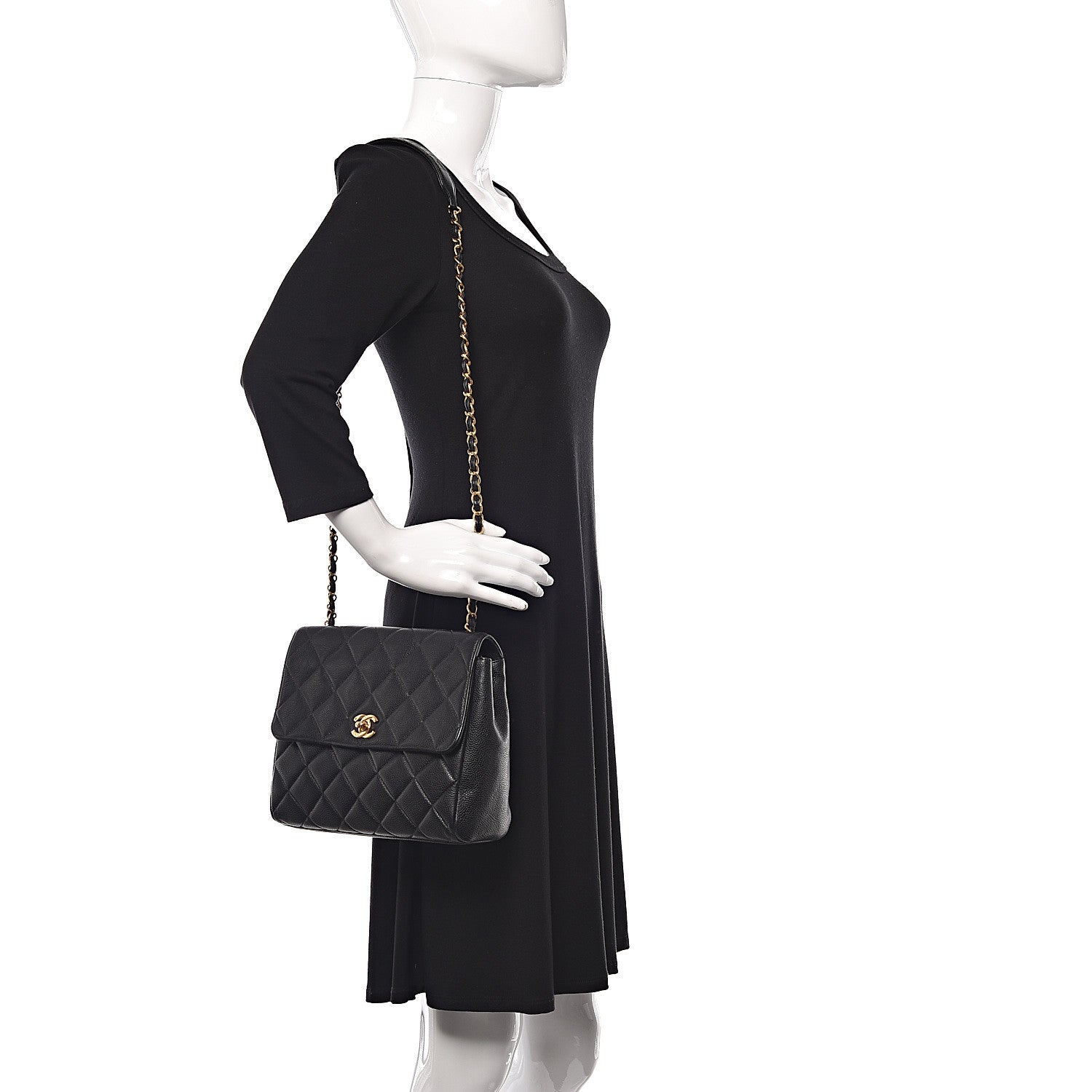 Chanel Caviar Quilted Small Single Flap Black 2 of 11