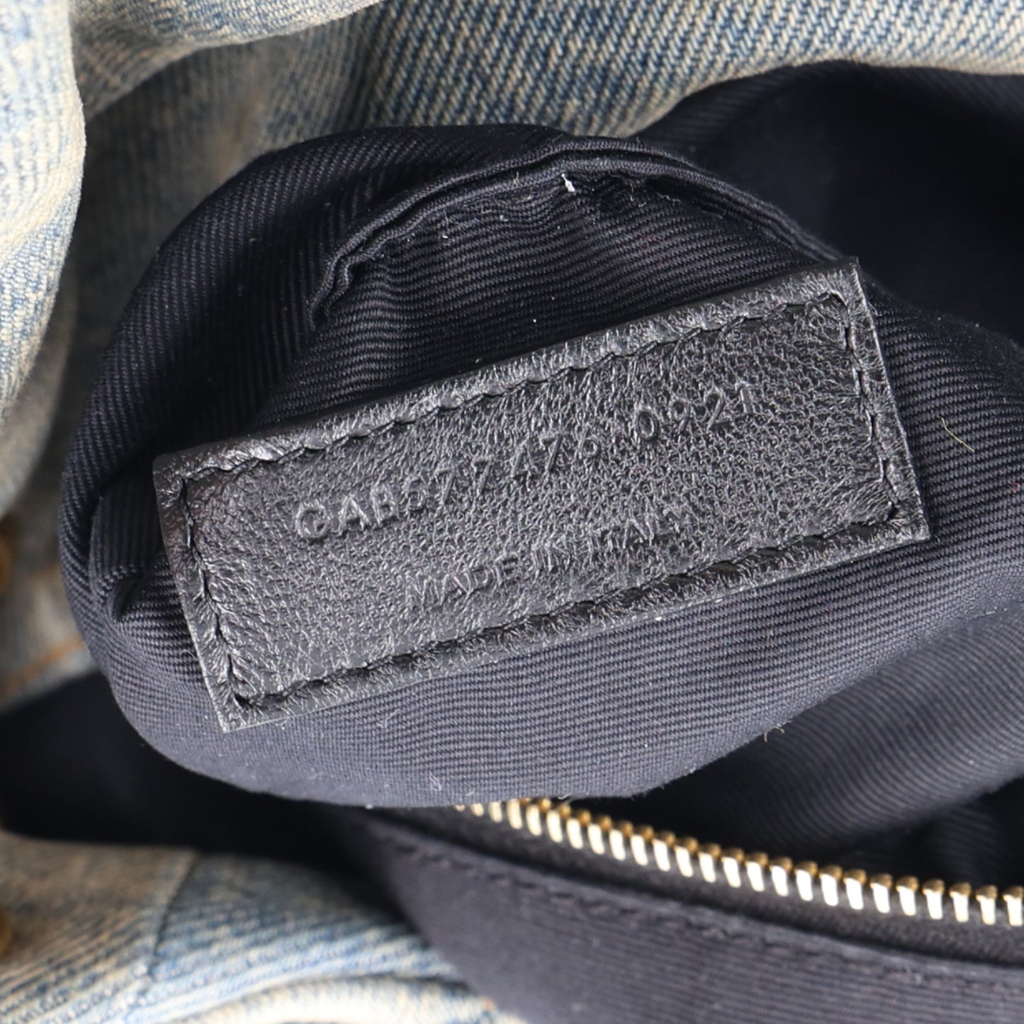Denim Quilted Small Loulou Puffer Monogram Chain Satchel Blue Cinnamon