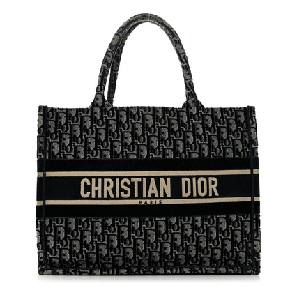 Christian Dior Oblique Velvet Medium Book Tote Blue Multicolor 1 of 10