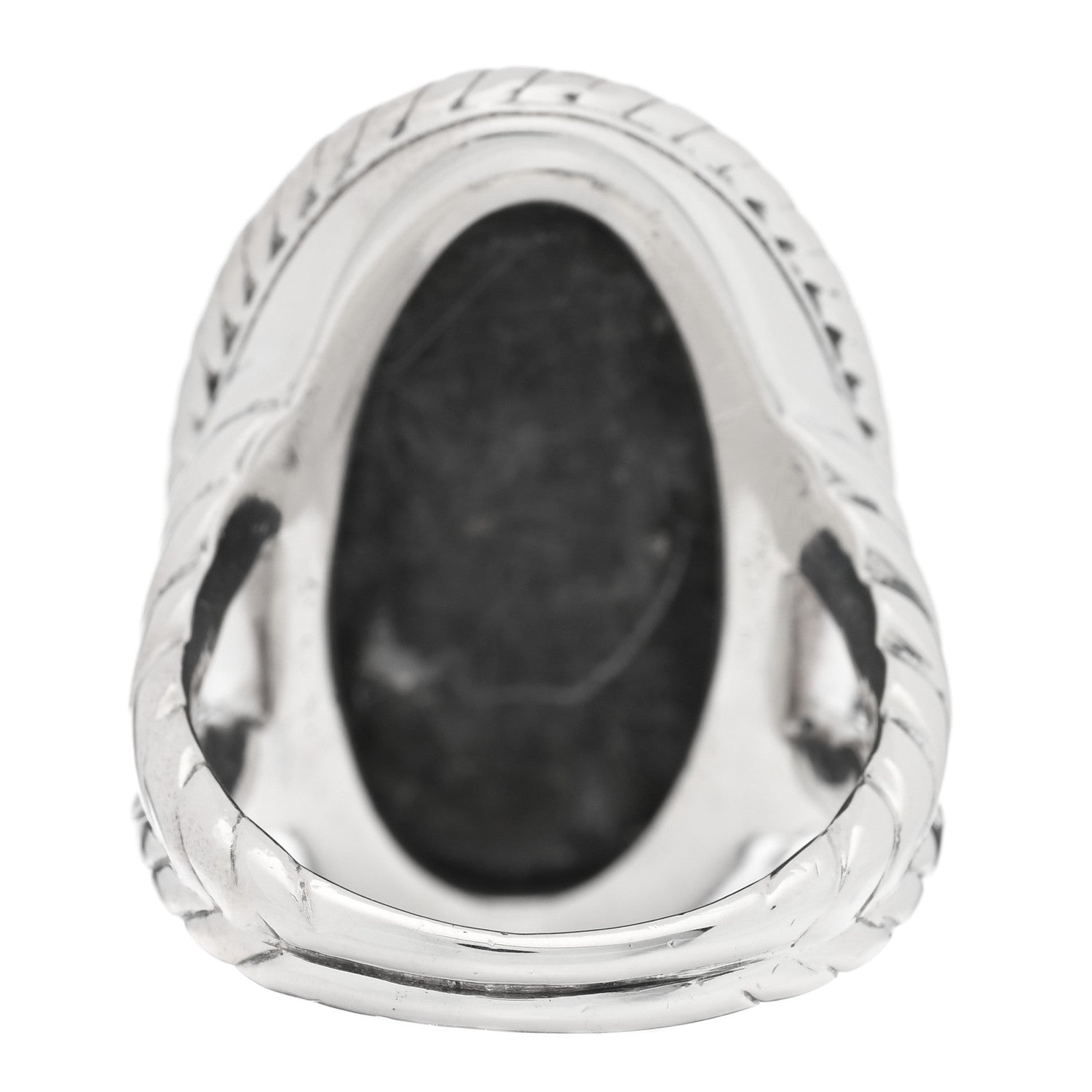 David Yurman Sterling Silver Diamond Cable Coil Ring 60 9 4 of 5