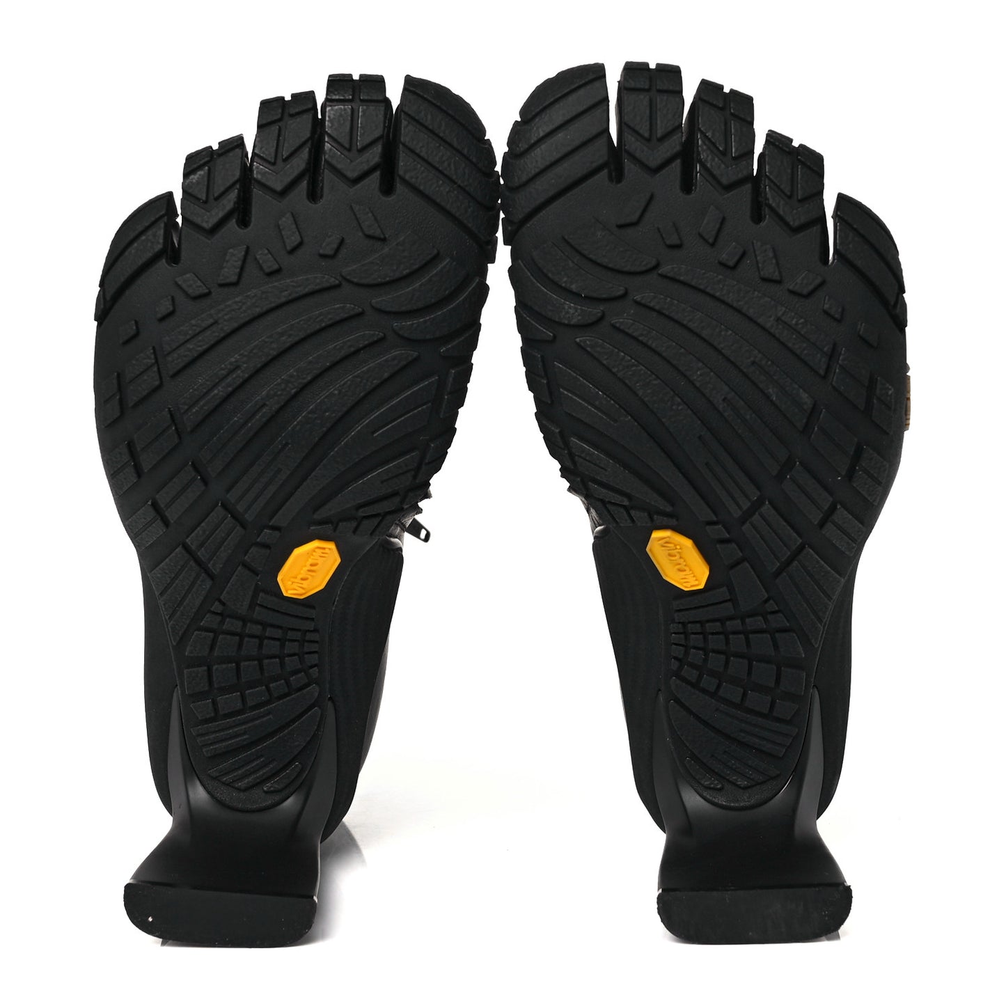 X VIBRAM Calfskin 80mm Toe Booties 39 Black