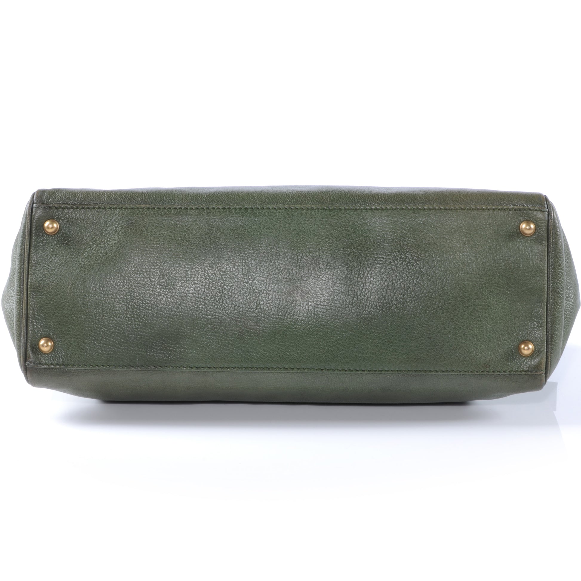 Gucci Leather Blondie Satchel Green 6 of 10