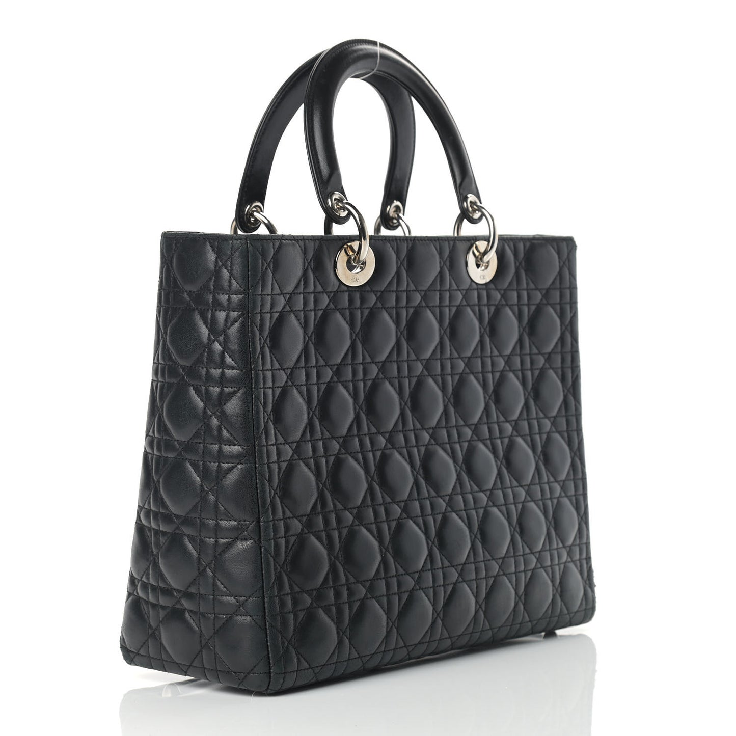 Lambskin Cannage Large Lady Dior Black