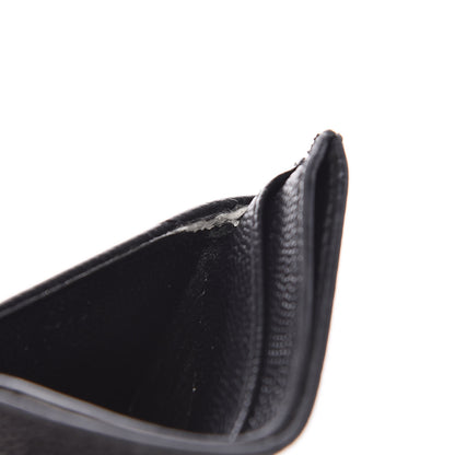 Saint Laurent Grain De Poudre Matelasse Chevron Monogram Credit Card Case Black 8 of 12