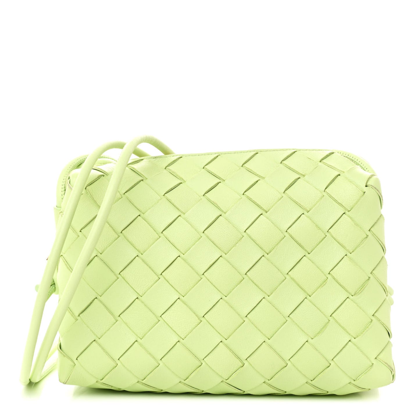 Nappa Intrecciato Mini Loop Camera Bag Fennel
