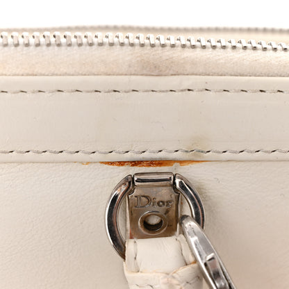 Christian Dior Calfskin Buckle Frame Satchel White 17 of 17