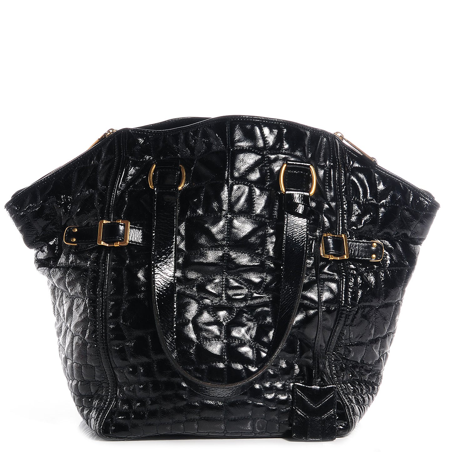 Patent Croc Medium Downtown Tote