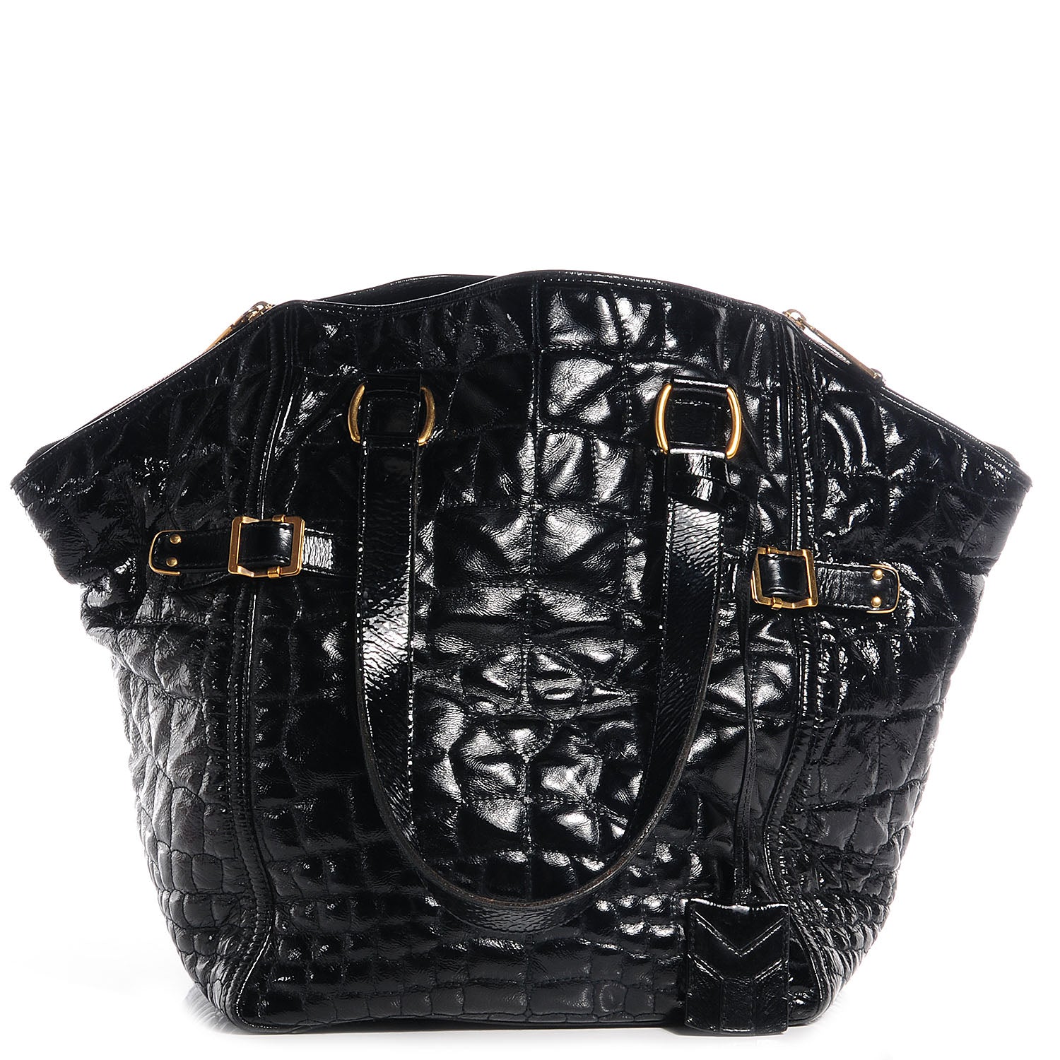 Saint Laurent Patent Croc Medium Downtown Tote 1 of 9