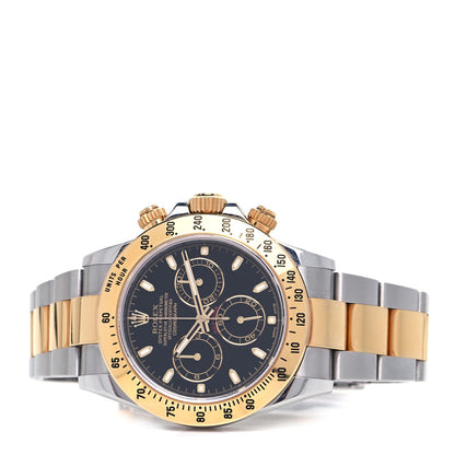 Rolex Stainless Steel 18K Yellow Gold 40mm Oyster Perpetual Cosmograph Daytona Watch Black 116523 2 of 4
