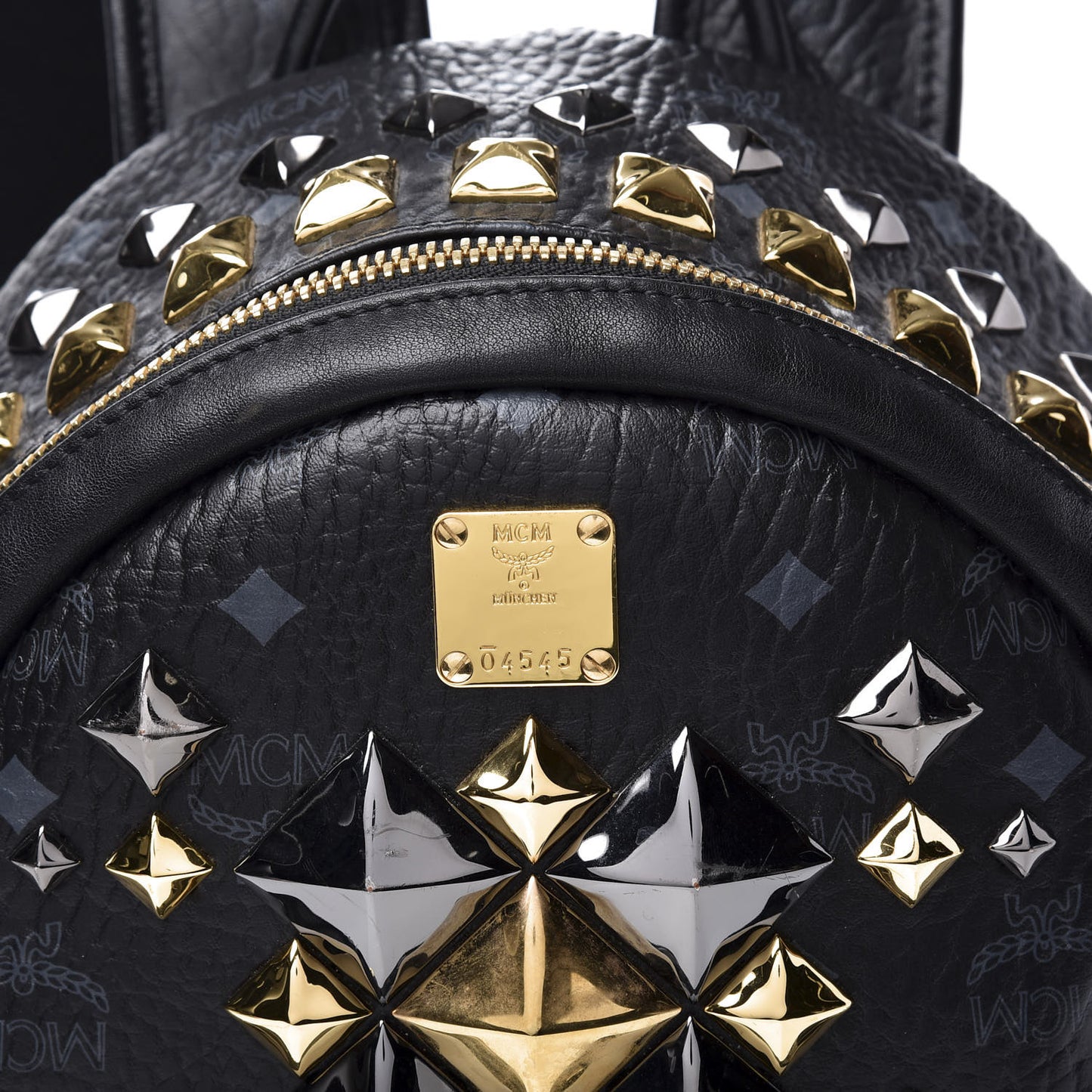 Visetos Studded Small Stark Brock Backpack Black