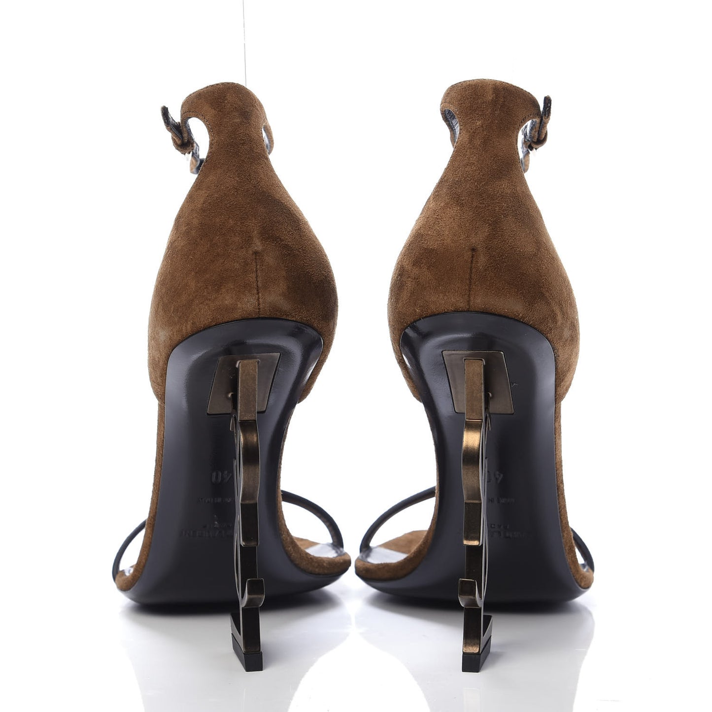Suede Calfskin Opyum 110 Sandals 40 Cachemere Gold