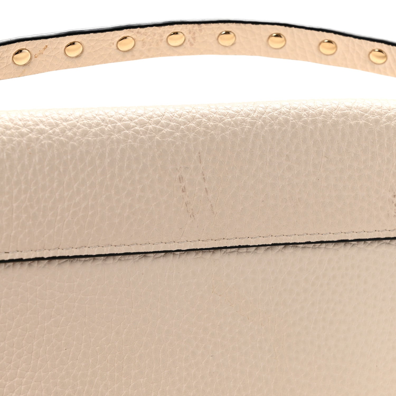 Valentino Garavani Grainy Calfskin Rockstud Crossbody Pouch Light Ivory 11 of 12
