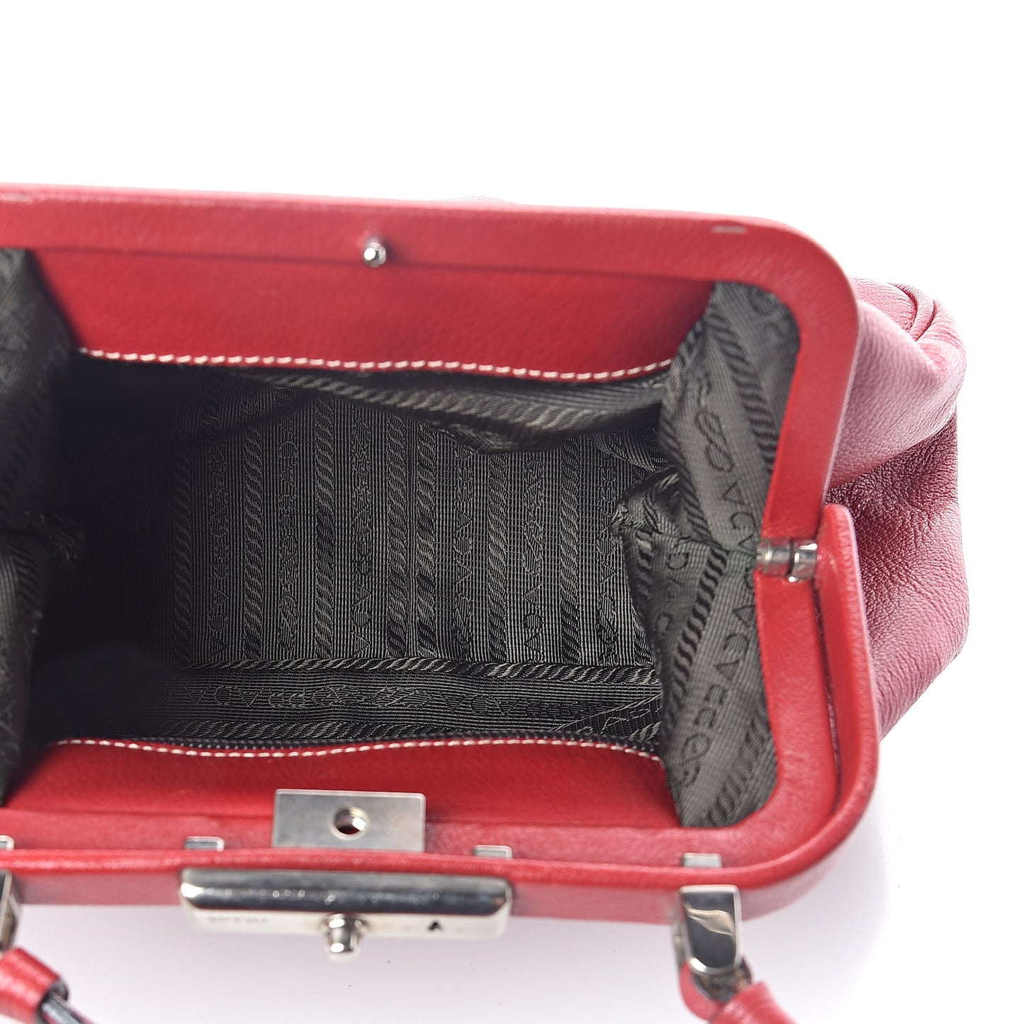 Goatskin Cerniera Small Doctor Bag Rubino