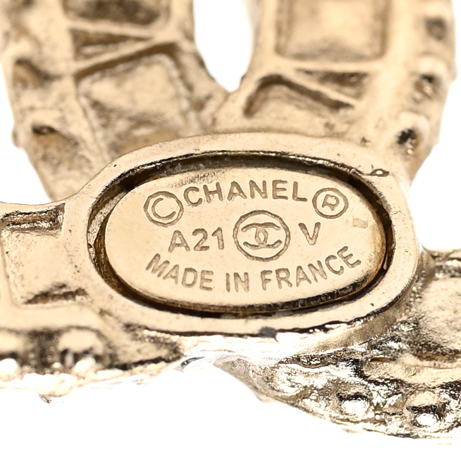 Chanel Crystal CC Earrings Gold 4 of 5