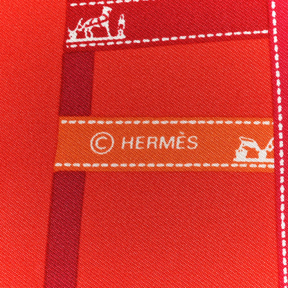 Hermes Silk Bolduc Pocket Square Scarf 4 of 4