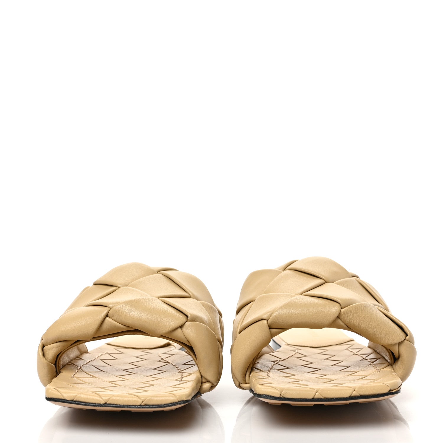 Bottega Veneta Nappa Maxi Intrecciato Lido Flat Sandals 39 Cane Sugar 2 of 7