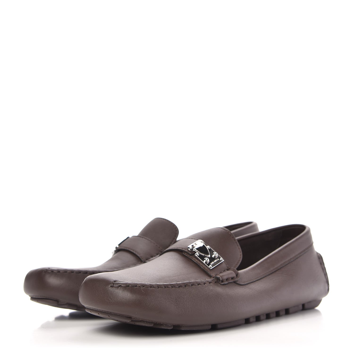 Louis Vuitton Calfskin Mens Lombok Moccasin Loafers 9 Cacao 3 of 8