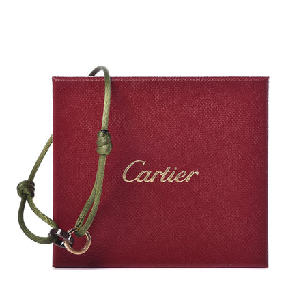 Cartier 18K Pink Gold Brown Ceramic 4 Diamond LOVE Cord Bracelet Green 6 of 6