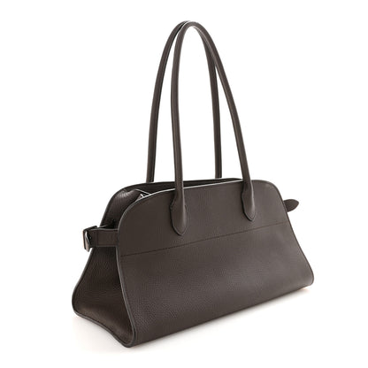 The Row Grained Calfskin Margaux Shoulder 12 Deep Brown 2 of 8