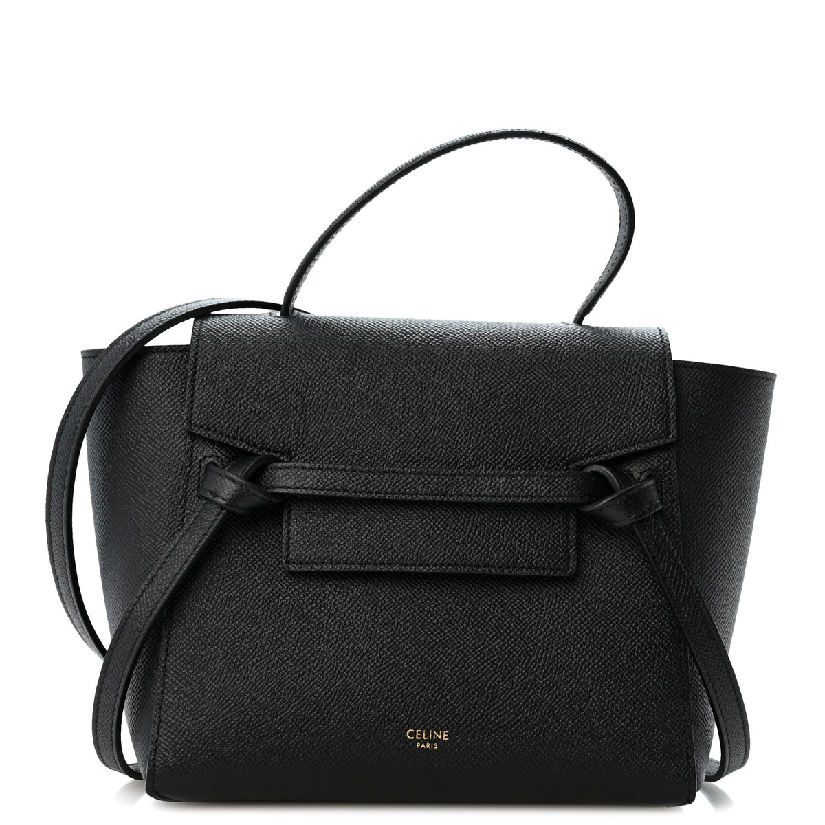 Grained Calfskin Nano Belt Bag Black