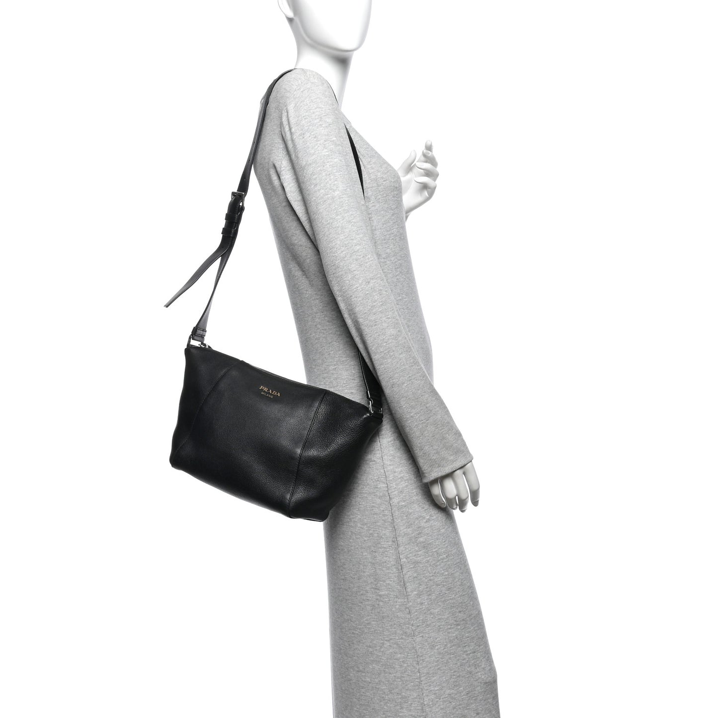 Vitello Daino Messenger Bag Black