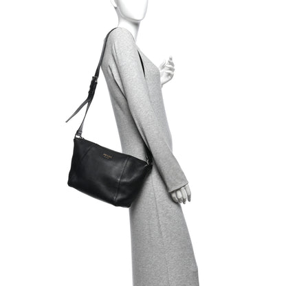 Prada Vitello Daino Messenger Bag Black 2 of 9