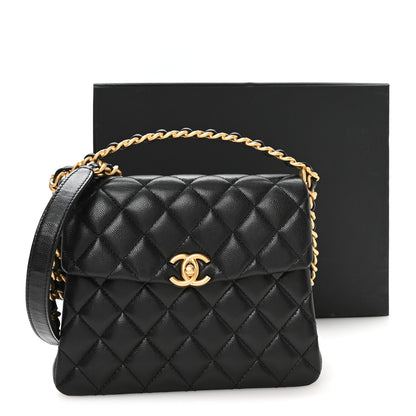 Chanel Caviar Quilted 31 Rue Cambon Top Handle Flap Black 10 of 10