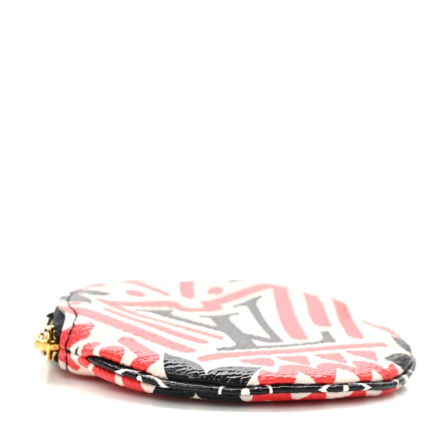Louis Vuitton Monogram Giant Crafty Round Coin Purse Creme Rouge 4 of 6