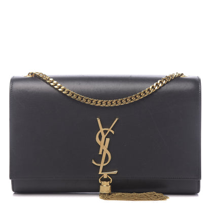 Saint Laurent Smooth Calfskin Medium Classic Monogram Kate Tassel Satchel Black 1 of 13