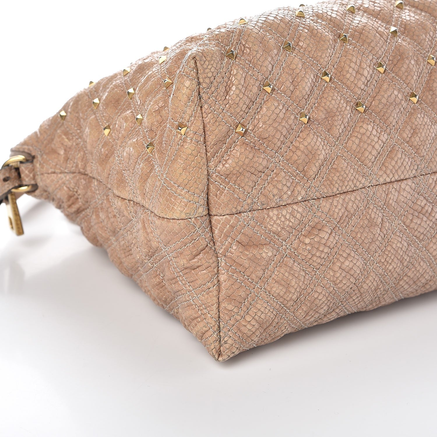 Marc Jacobs Python Effect Quilted Stardust Rio Satchel Beige 18 of 19