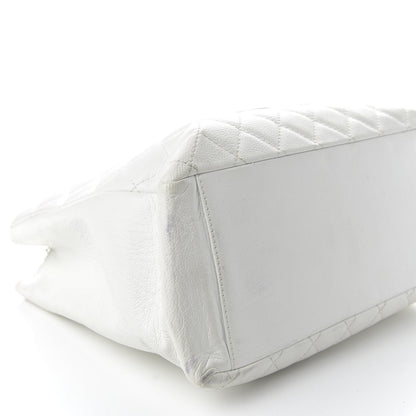 Chanel Caviar Quilted Grand Shopping Tote GST White 6 of 13