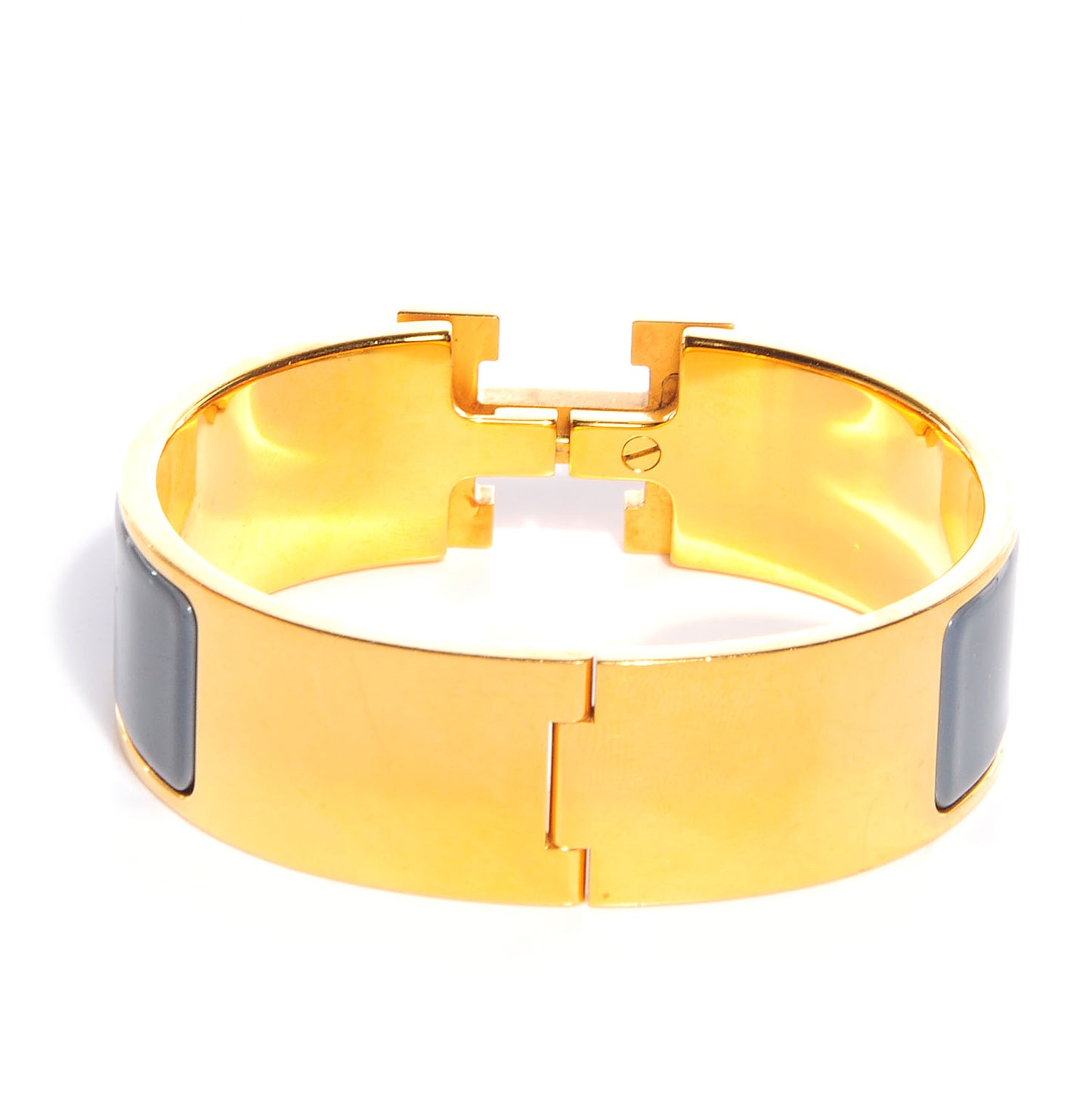 Enamel Wide Clic Clac H Bracelet GM Slate