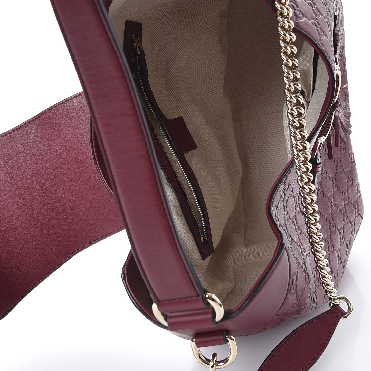 Soft Guccissima Medium Emily Hobo Classic Ruby