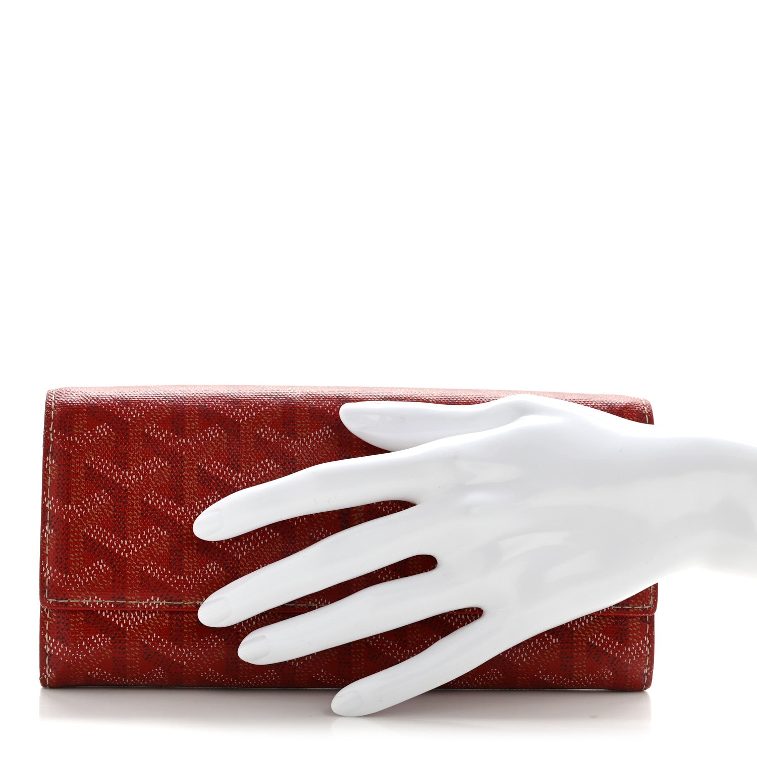 Goyard Goyardine Varenne Long Wallet Red 2 of 10