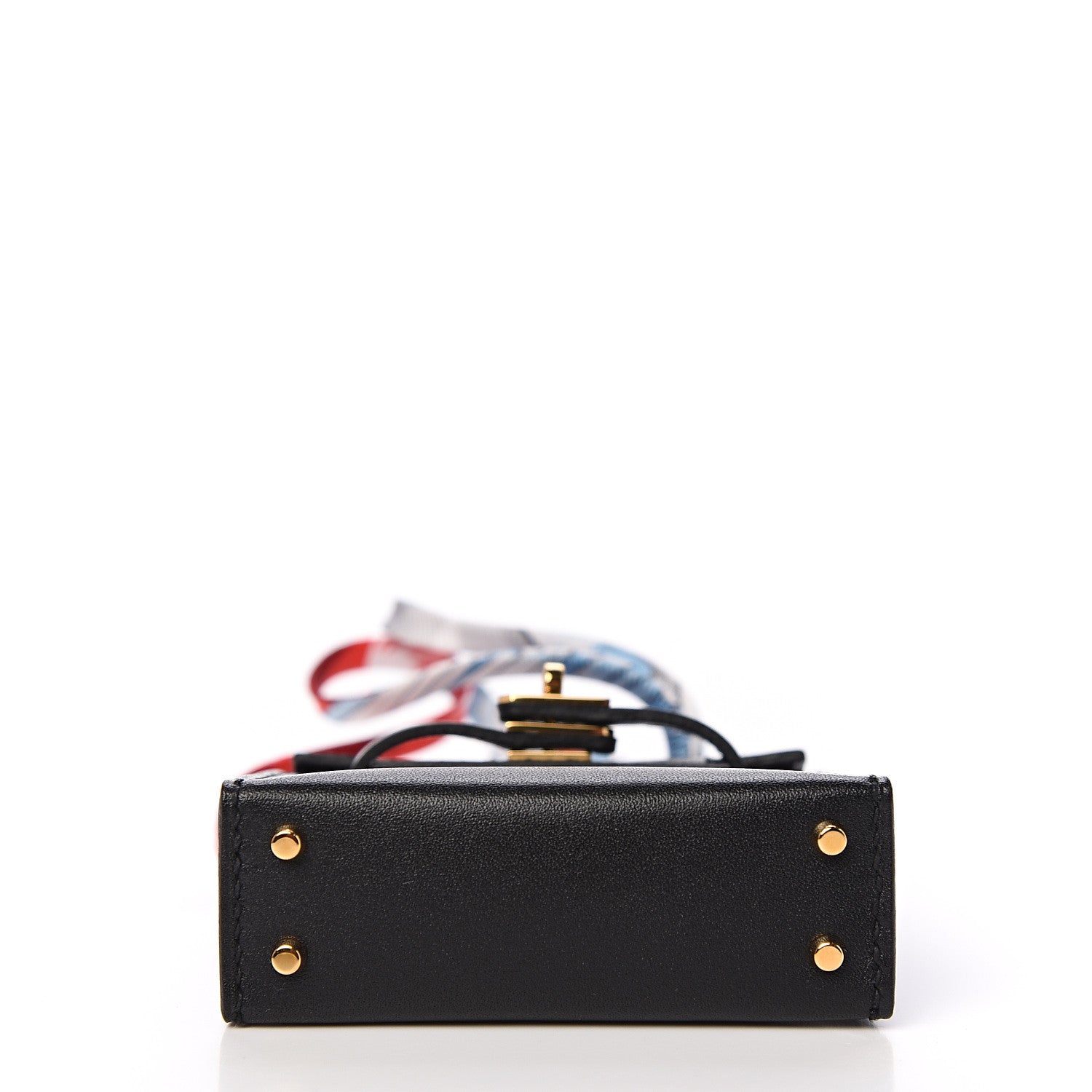 Hermes Tadelakt Mini Kelly Twilly Bag Charm Black 3 of 4