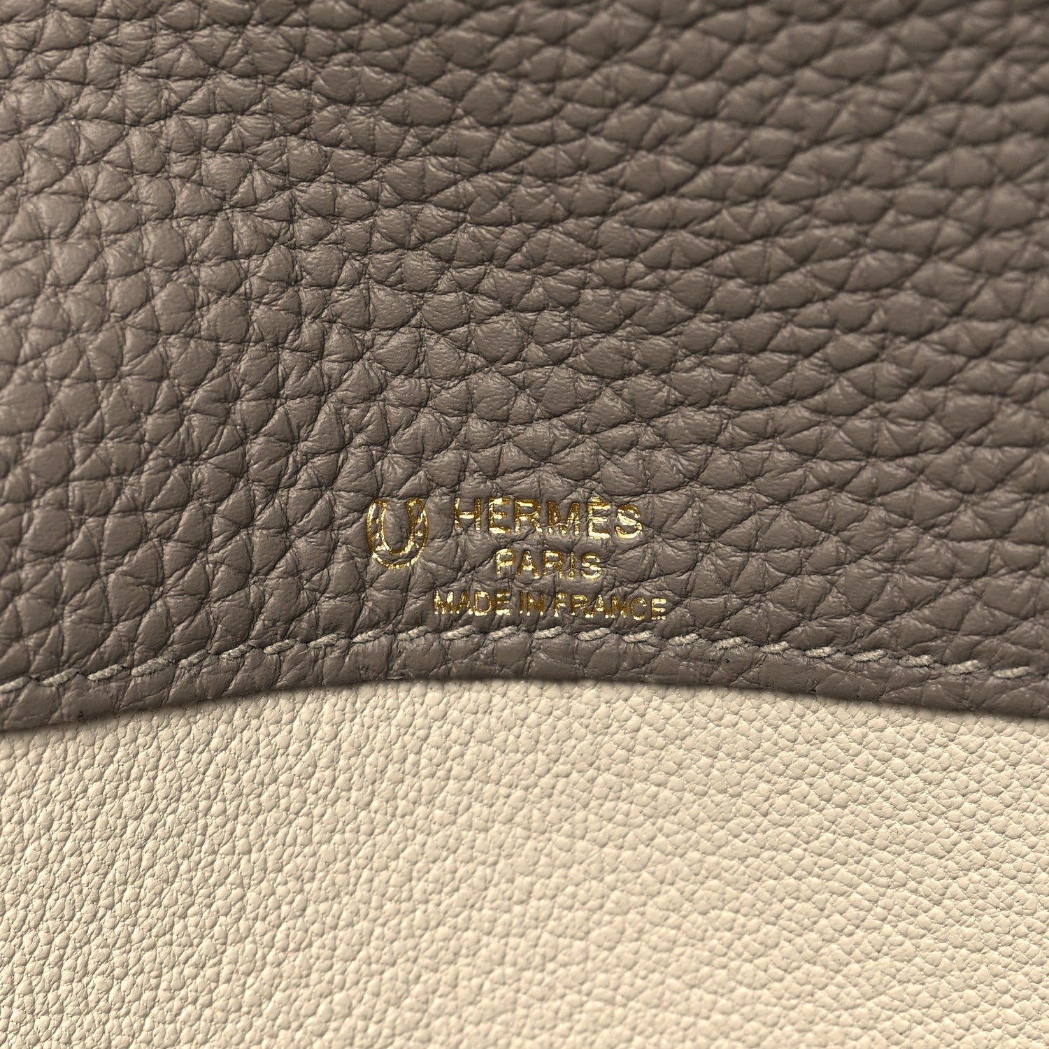 Hermes Togo Horseshoe Kelly Depeches 25 Pouch Etain Nata 6 of 9